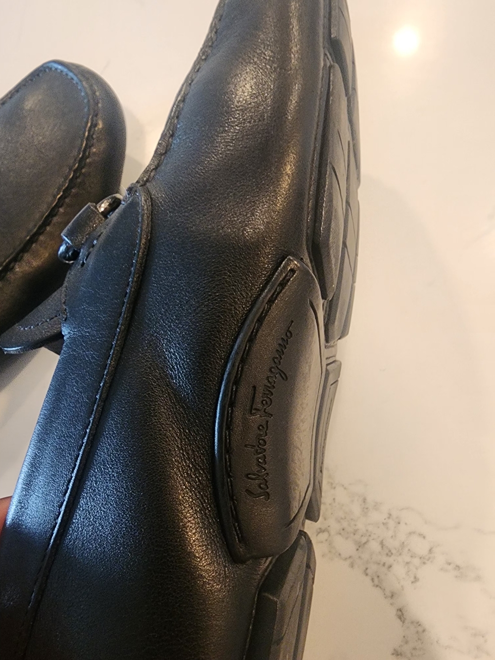 Salvatore Ferragamo Black Leather Bit-Detail Loafers - Picture 8 of 8